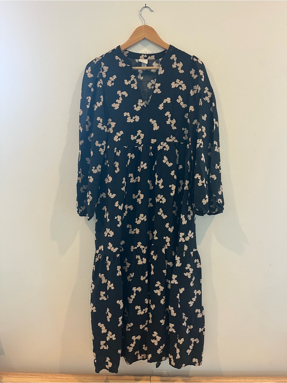 A New Day - Women’s Black Floral Tiered Dress - Size Small - Like new